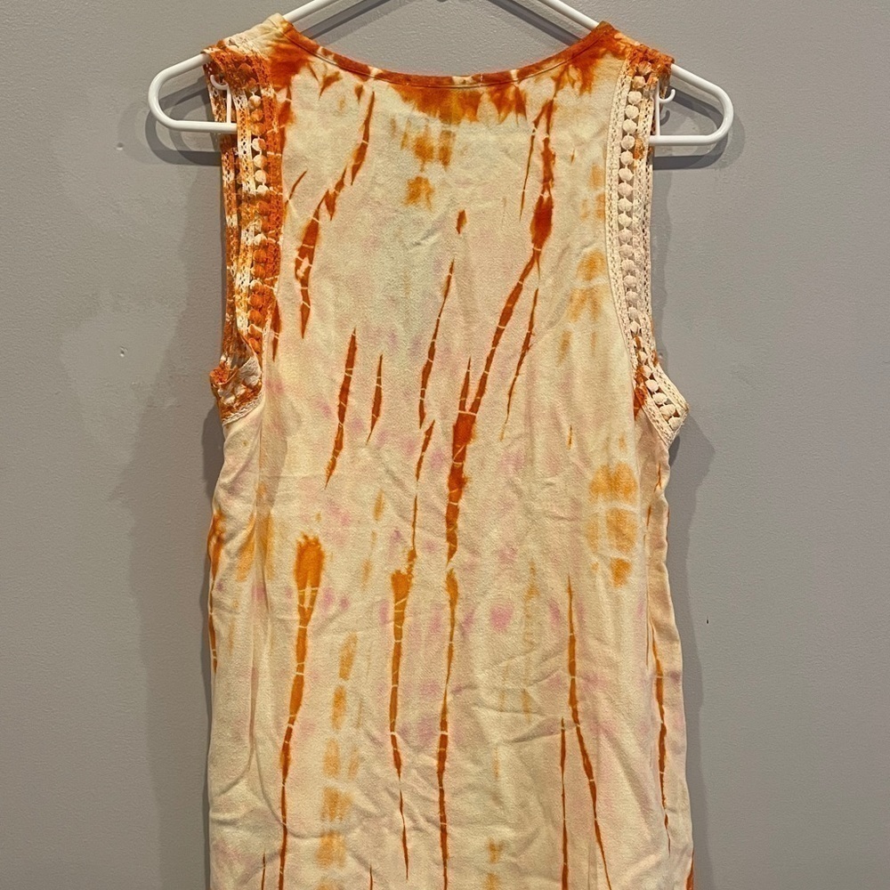 NWT Language Tie Dyed Sleeveless Shirt Size M - Picture 2 of 9
